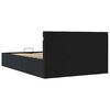 vidaXL Cama hidr&aacute;ulica c/ arruma&ccedil;&atilde;o LED 120x200cm couro artifi. preto