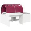 vidaXL Estrutura de Cama com T&uacute;nel 3 unid. Branco e Vermelho