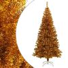 vidaXL &Aacute;rvore de Natal artificial com suporte 210 cm PET dourado