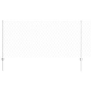 vidaXL Cerca com Poste Prateado