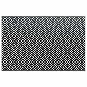 vidaXL Tapete de exterior 190x290 cm ARAKIL PP branco e preto