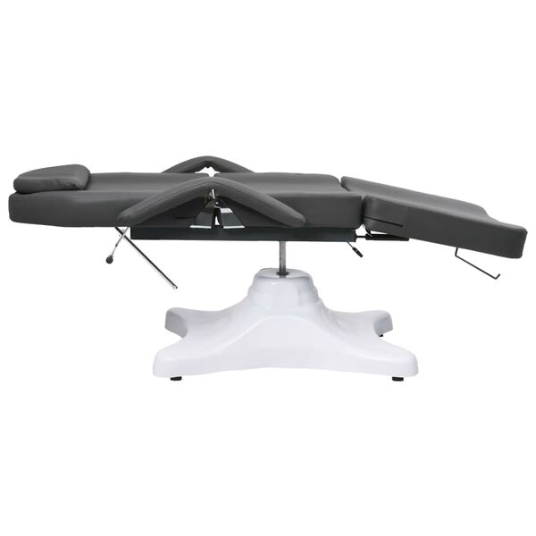 vidaXL Mesa de massagens 180x62x(86,5-118) cm cinzento