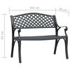 vidaXL Banco de jardim 102 cm alum&iacute;nio fundido preto