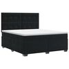 vidaXL Cama box spring com colch&atilde;o Preto 140 x 190 cm Veludo
