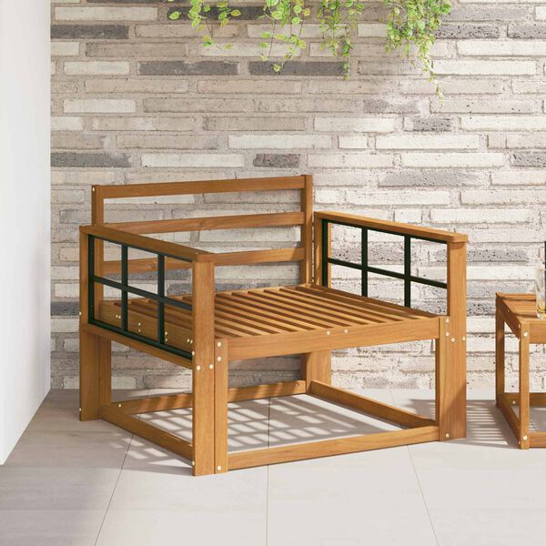 vidaXL Sof&aacute; M&eacute;dio Externo Madeira S&oacute;lida de Ac&aacute;cia Natural