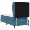 vidaXL Cama Box com colch&atilde;o Azul Escuro 190 x 90 cm Poli&eacute;ster