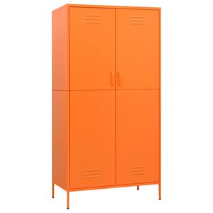 vidaXL Roupeiro 90x50x180 cm a&ccedil;o laranja