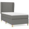 vidaXL Cama com molas/colch&atilde;o 90x190 cm tecido cinza-escuro