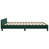vidaXL Estrutura de cama sem colch&atilde;o 140x190 cm veludo verde-escuro