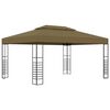 vidaXL Gazebo 3x4 m 180 g/m&sup2; cinza-acastanhado