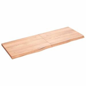 vidaXL Prateleira de parede 140x50x(2-4) cm carvalho tratado castanho