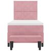 vidaXL Cama Box com colch&atilde;o com cabeceira Rosa 90 x 190 cm Veludo