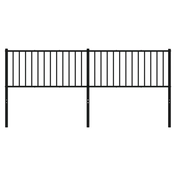 vidaXL Cabeceira de cama 193 cm metal preto