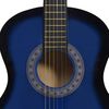 vidaXL Guitarra cl&aacute;ssica para iniciantes com saco 3/4 36" azul