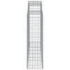 vidaXL Cestos gabi&atilde;o arqueados 8pcs 200x50x140/160cm ferro galvanizado