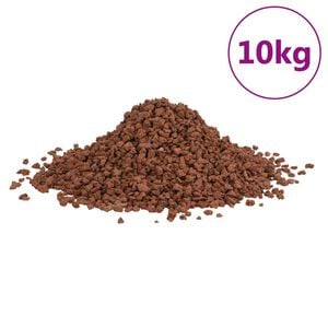 vidaXL Pedras vulc&acirc;nicas 10 kg 5-8 mm vermelho