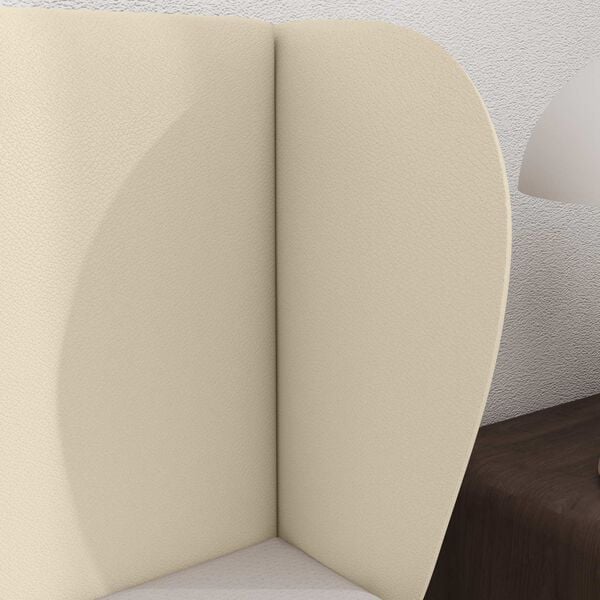 vidaXL Orelha de Cabeceira Creme 40 x 23 x 6 cm PVC
