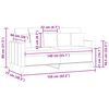vidaXL Sof&aacute; de 2 lugares tecido 140 cm cor creme