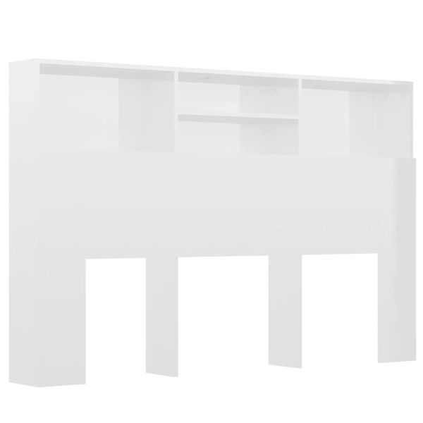 vidaXL Arm&aacute;rio de cabeceira 160x19x103,5 cm branco brilhante