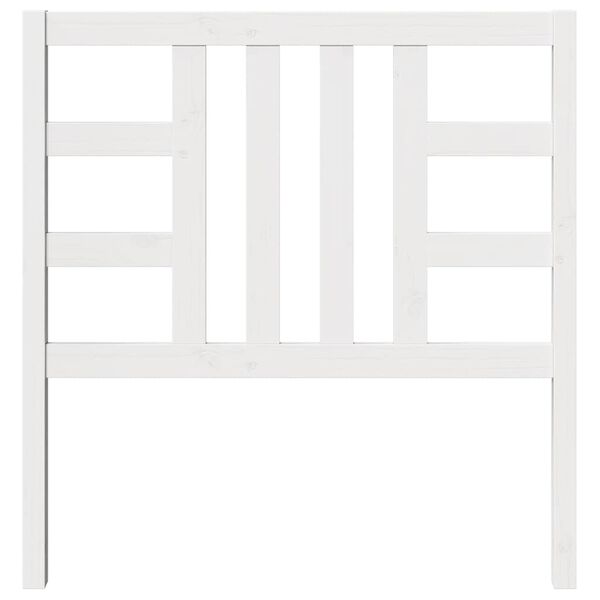 vidaXL Cabeceira de cama 96x4x100 cm pinho maciço branco