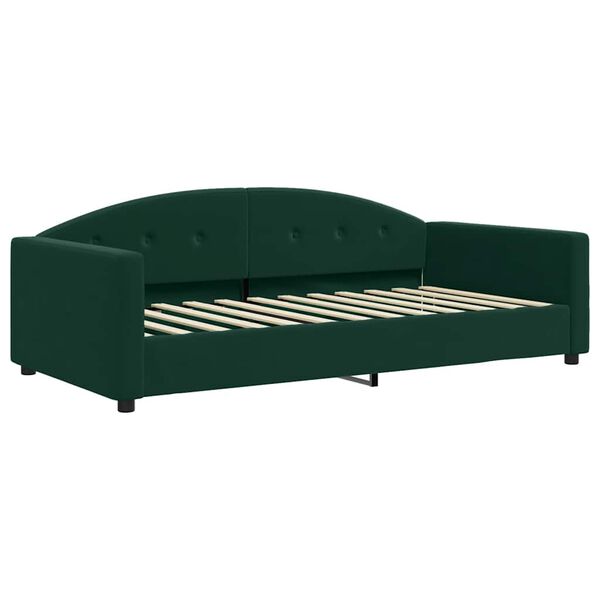 vidaXL Sof&aacute;-cama c/ gavet&atilde;o e gavetas 100x200 cm veludo verde-escuro