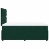 vidaXL Cama boxspring com colch&atilde;o 120x190 cm veludo verde-escuro