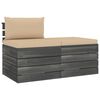vidaXL 2 pcs conjunto lounge de paletes com almofad&otilde;es pinho maci&ccedil;o