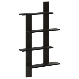 vidaXL Prateleira de Parede Carvalho Preto 61 x 13,5 x 105 cm