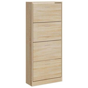 vidaXL Sapateira 63x24x147 cm derivados de madeira carvalho sonoma