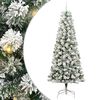 vidaXL &Aacute;rvore de Natal Articulada Artificial Verde e Branco 240 cm