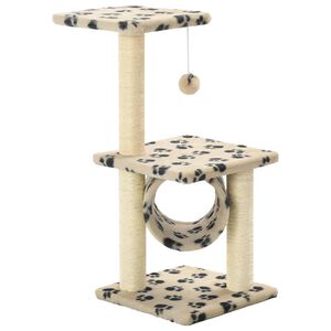 vidaXL &Aacute;rvore para gatos c/postes arranhadores sisal 65 cm bege