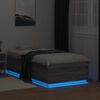 vidaXL Estrutura de cama c/ luzes LED derivados madeira cinza sonoma