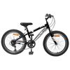 vidaXL Bicicleta de Montanha 24 Polegadas 6-Speed para 8-12 anos Preto