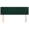 vidaXL Cabeceira de cama c/ abas tecido 147x16x78/88cm verde-escuro