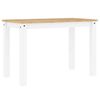 vidaXL Mesa de jantar PANAMA 112x60x75 cm pinho maci&ccedil;o branco