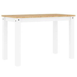 vidaXL Mesa de jantar PANAMA 112x60x75 cm pinho maci&ccedil;o branco