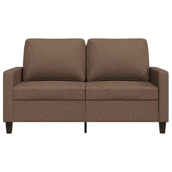 vidaXL Sof&aacute; de 2 lugares tecido 120 cm castanho