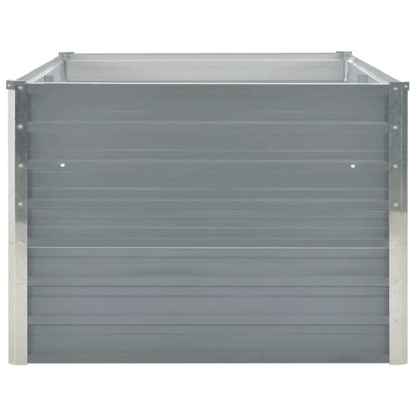 vidaXL Canteiro de jardim elevado 160x80x45cm a&ccedil;o galvanizado cinzento