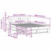 vidaXL Estrutura da Cama com cabeceira Marrom Cera 160 x 200 cm