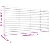 vidaXL Cabeceira de parede 206x3x91,5cm madeira de pinho maci&ccedil;a branco