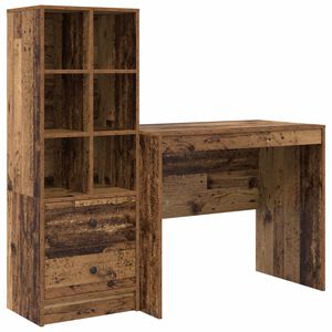 vidaXL Mesa Madeira antiga 135,5 x 50 x 127 cm 2 unid.