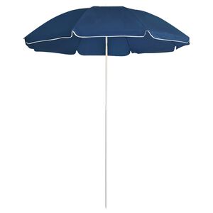 vidaXL Guarda-sol de jardim com poste de a&ccedil;o 180 cm azul