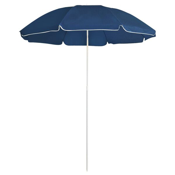 vidaXL Guarda-sol de jardim com poste de a&ccedil;o 180 cm azul