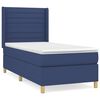 vidaXL Cama com molas/colch&atilde;o 80x200 cm tecido azul