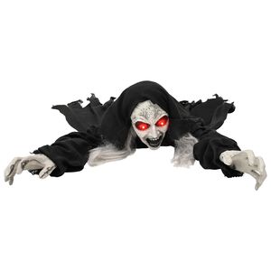 vidaXL Zumbi Rastejante de Halloween SPOOKA Preto 41 x 130 x 24 cm
