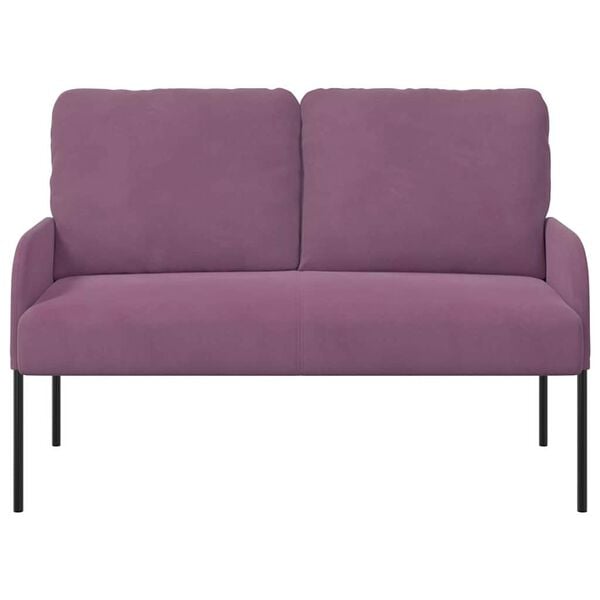 vidaXL Sof&aacute;s com almofada 110cm Roxo Contraplacado