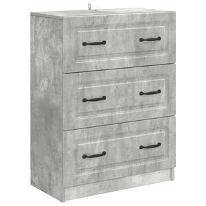 vidaXL Gabinete de Gavetas Cinzento Cimento 66 x 34,5 x 87 cm