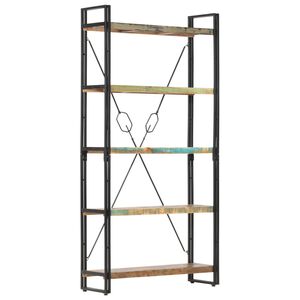 vidaXL Estante com 5 prateleiras 90x30x180cm madeira recuperada maci&ccedil;a