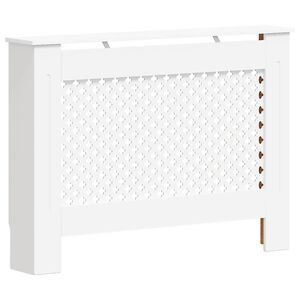 vidaXL Cobertura de radiador 112x19x81,5 cm MDF branco
