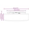 vidaXL Lâmpada de teto Branco 38 x 13.5 cm tecido